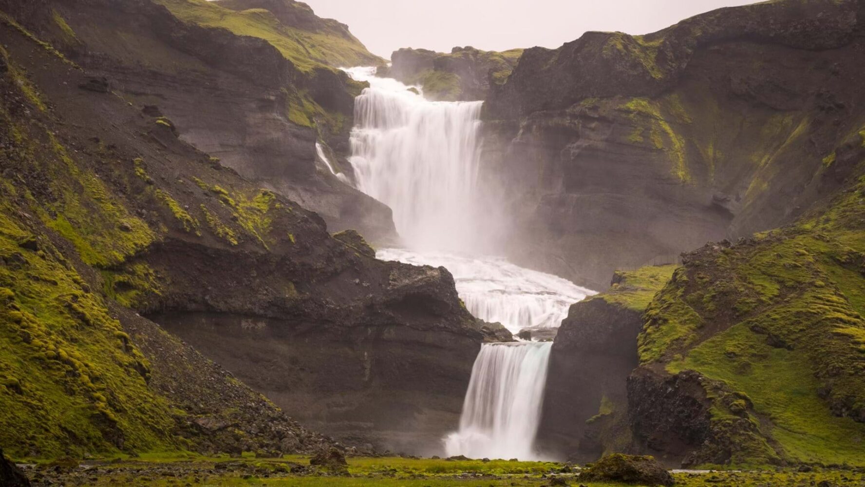 A waterfall on Iceland’s Volcanic Trail