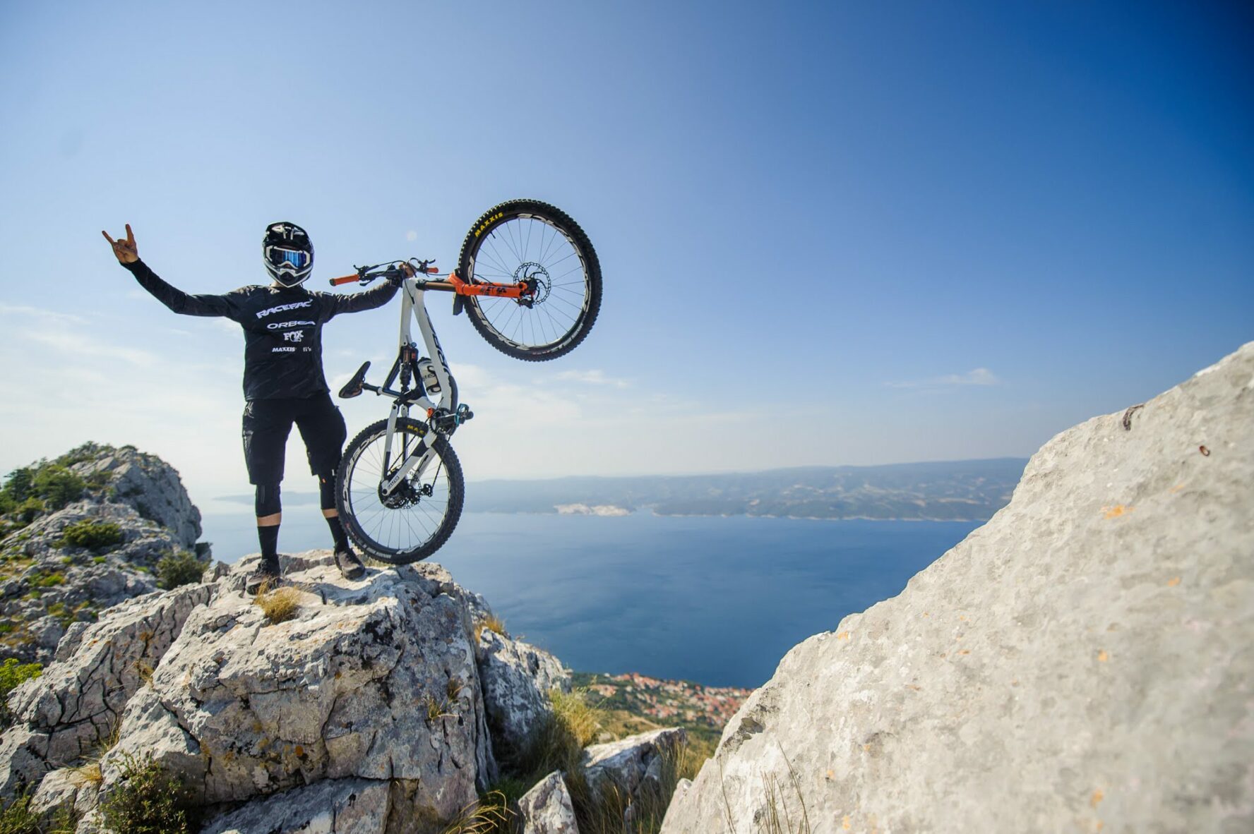A guy posing for a photo on MTB trails near Omis