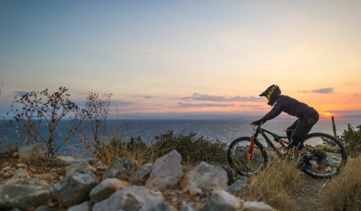 Sunset from the cliffs in Omis