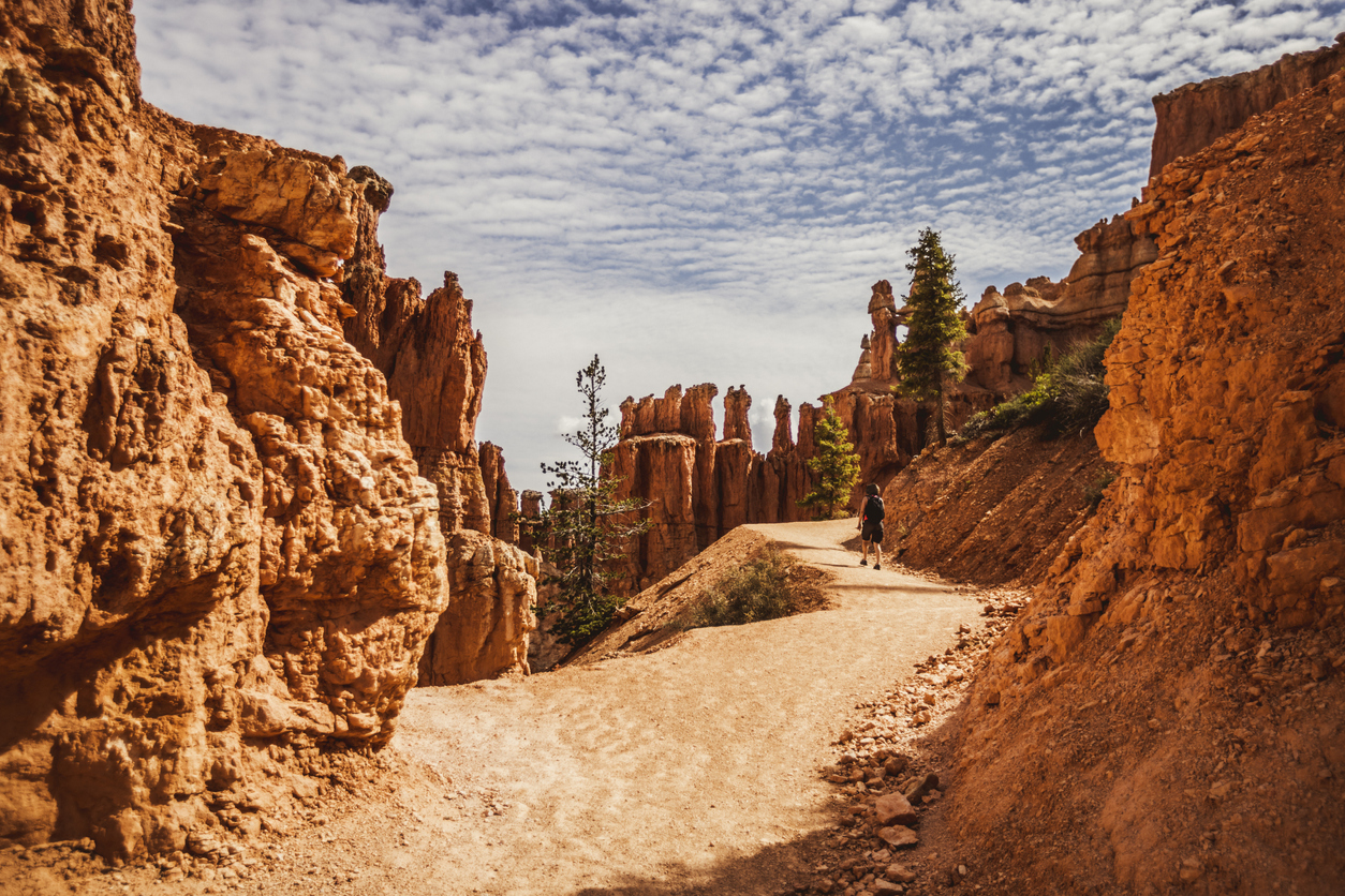 At Bryce Canyon National Park, Peek-a-boo trail