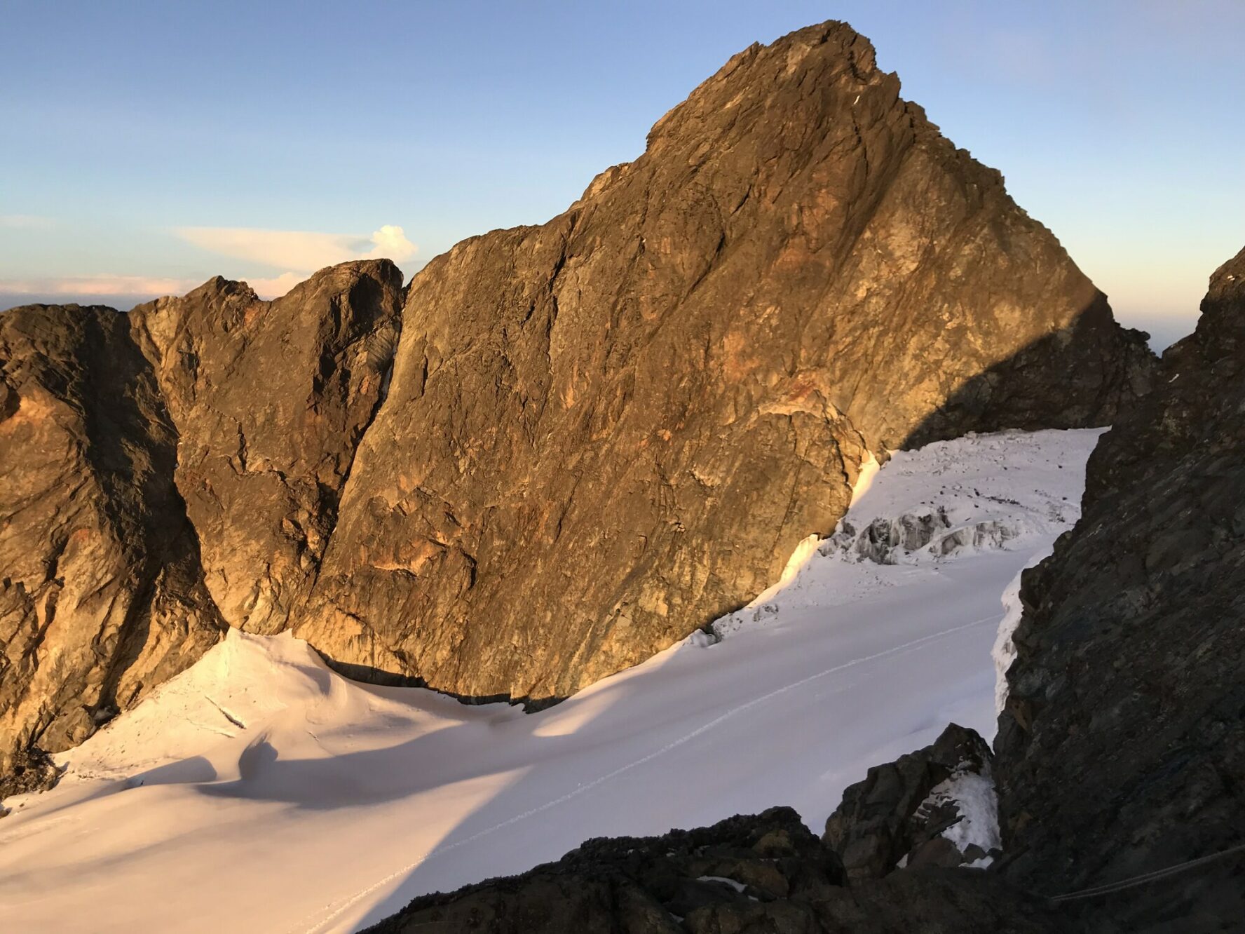 A snowy slope in Rwenzori