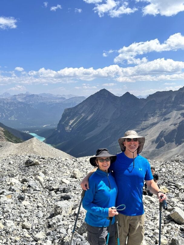 Two happy hikers Banff