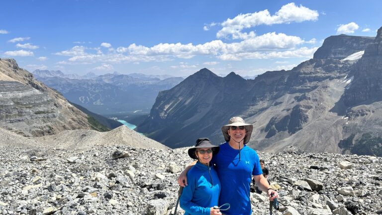 Two happy hikers Banff