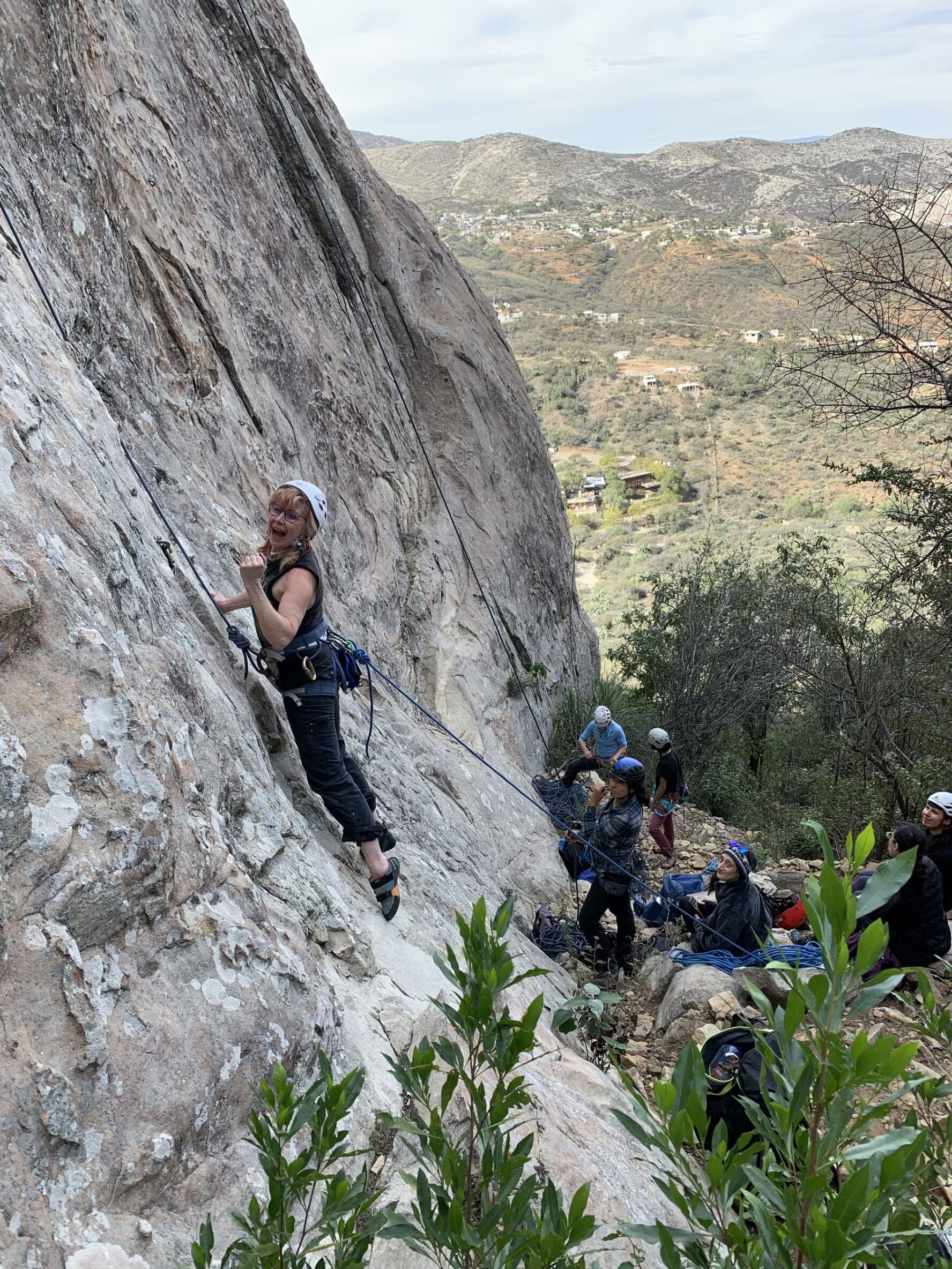 Woman rock climber in Mexico