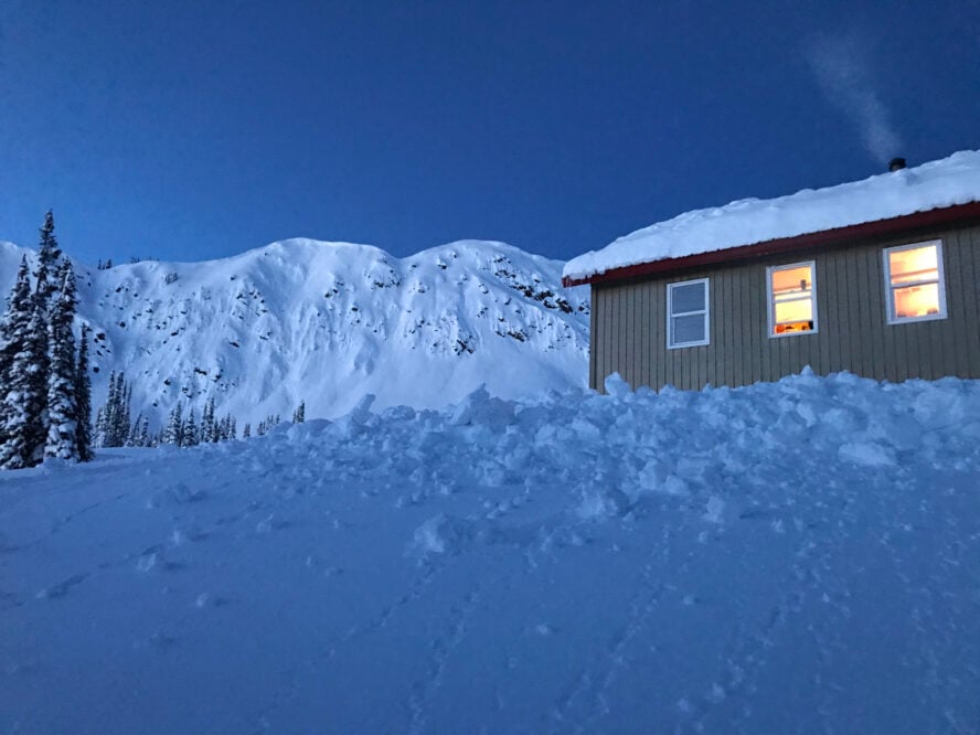 Get used to the cold in the Canadian backcountry. During our trip it was -40C/F every morning so by the end of the week, we had 50cm of faceted “recycled pow.” 