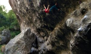 My buddy Mark on a stellar 5.12 climb in Jilotepec