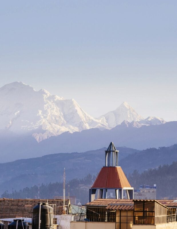 Huaraz and a view of a mountain