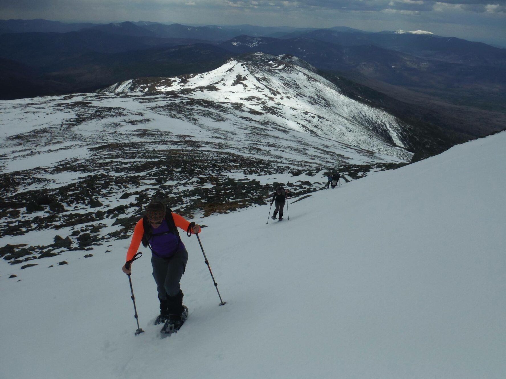 Mountaineers on a slope in New England