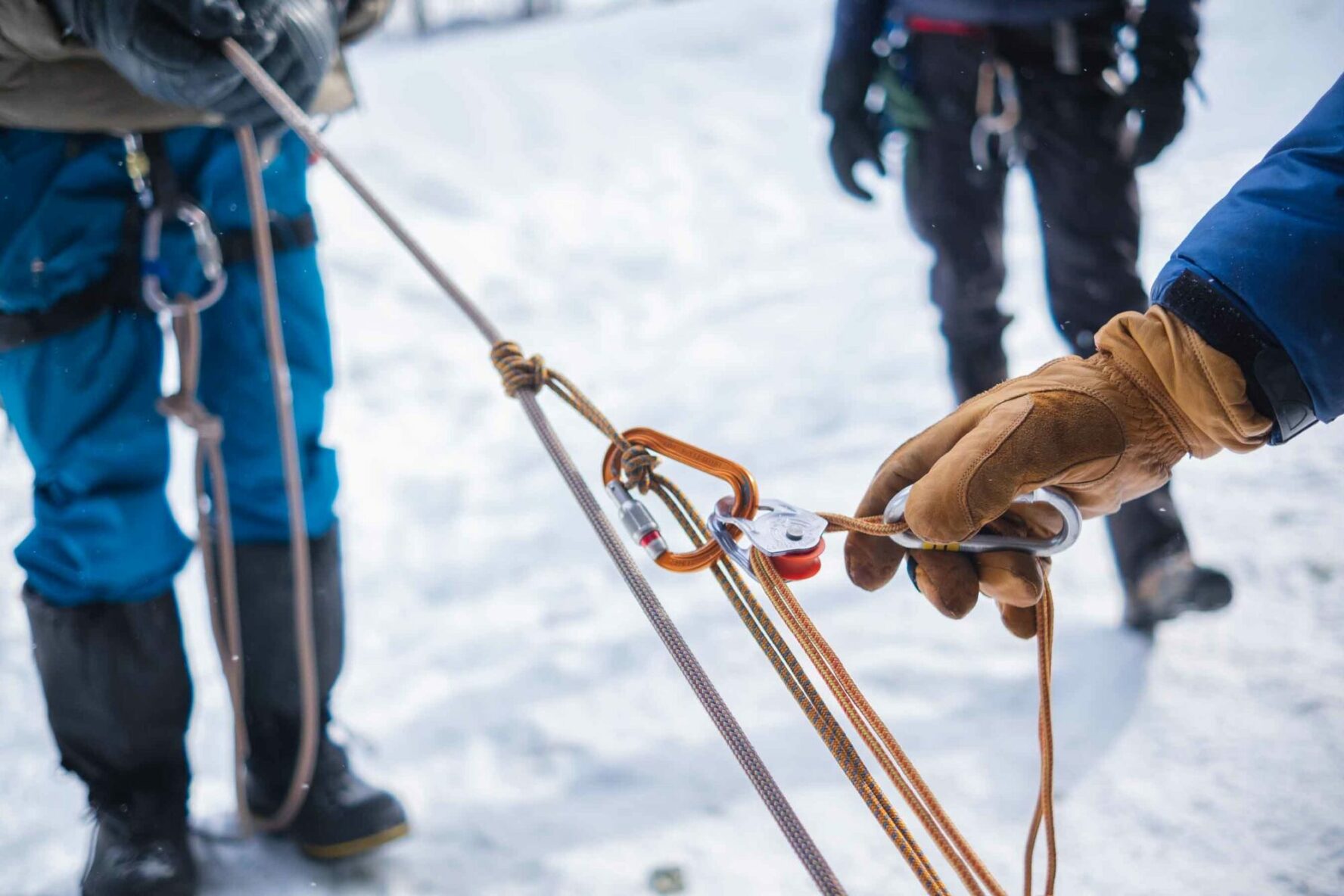 Carabiner technique practice in Whistler