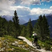 On our mountain biking descent down to Briançon from the high pastures.