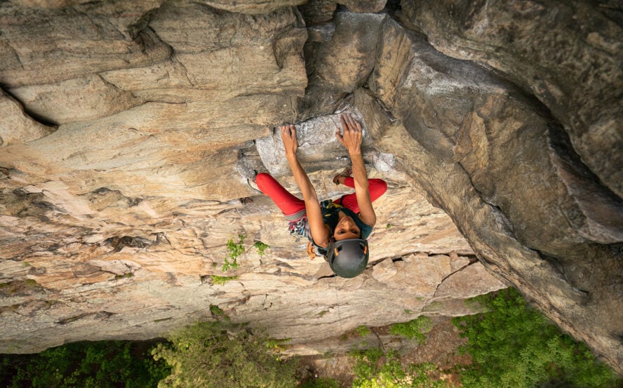 Gowri Varanashi on the super classic, Strictly from Nowhere, 5.7, in the Gunks