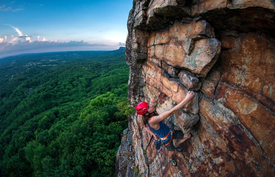 Justin Lamarche climbing Miss Bailey