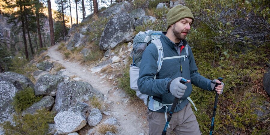 A backpacker in the North Cascades