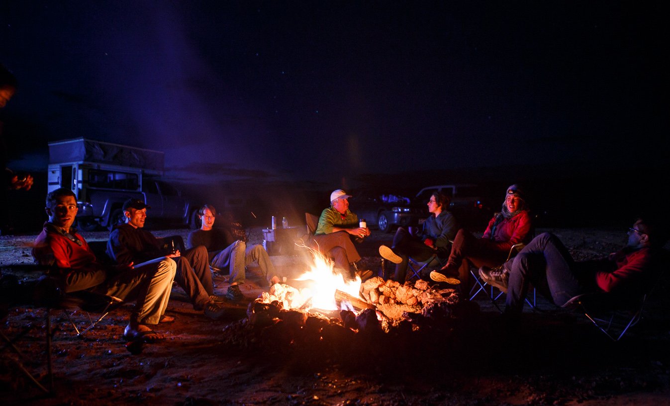 Evening bonfire Indian creek