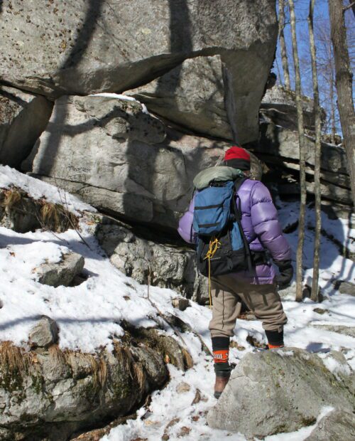 Hiking and snowshoeing in and around the Gunks, New, York