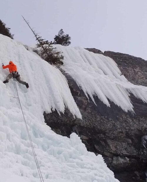 Ice climbing in Alberta’s Rockies, Canada