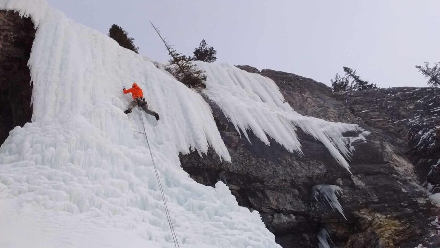 Ice climbing in Alberta’s Rockies, Canada