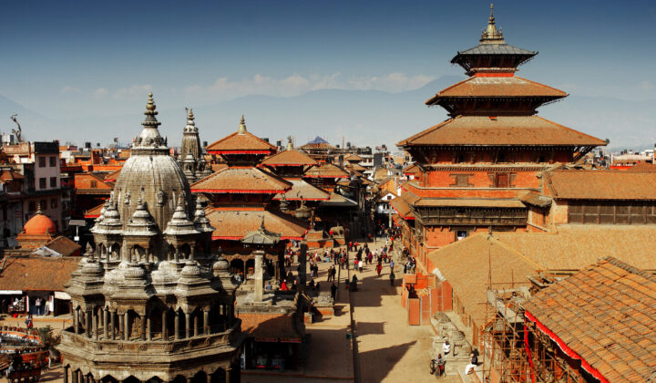 A square in Kathmandu