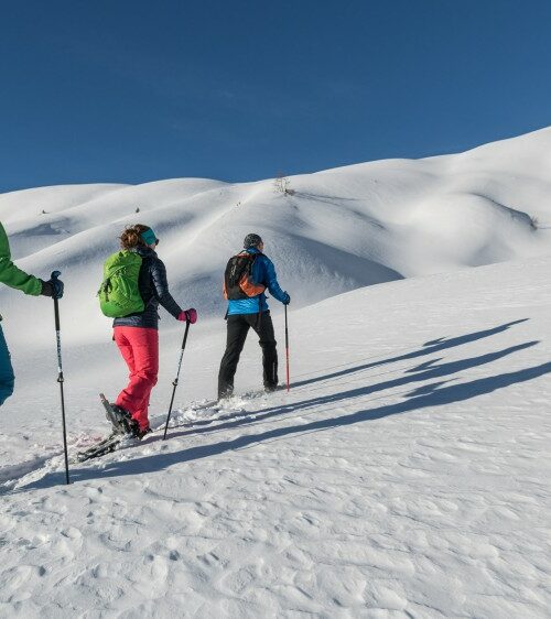 Snowshoeing the Alta Via N.1 in the Dolomites, Italy