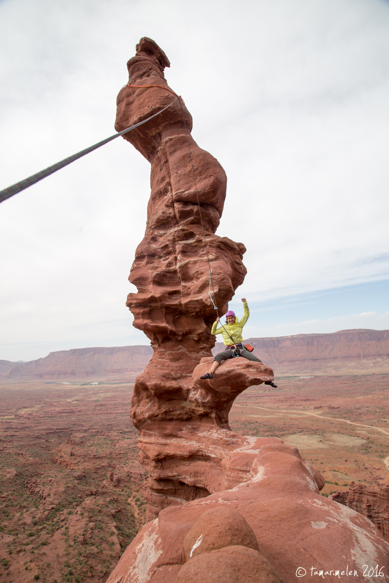 Tower climbing Indian creek