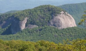 A bird’s eye view of the inspiring Looking Glass Rock dome.