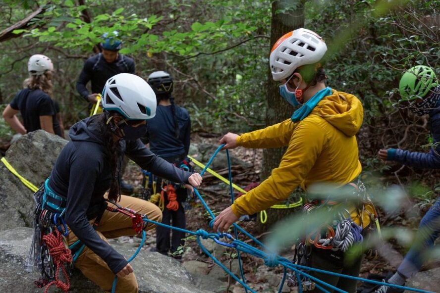 Ropework was an integral part of the AMGA Single Pitch Instructor course.