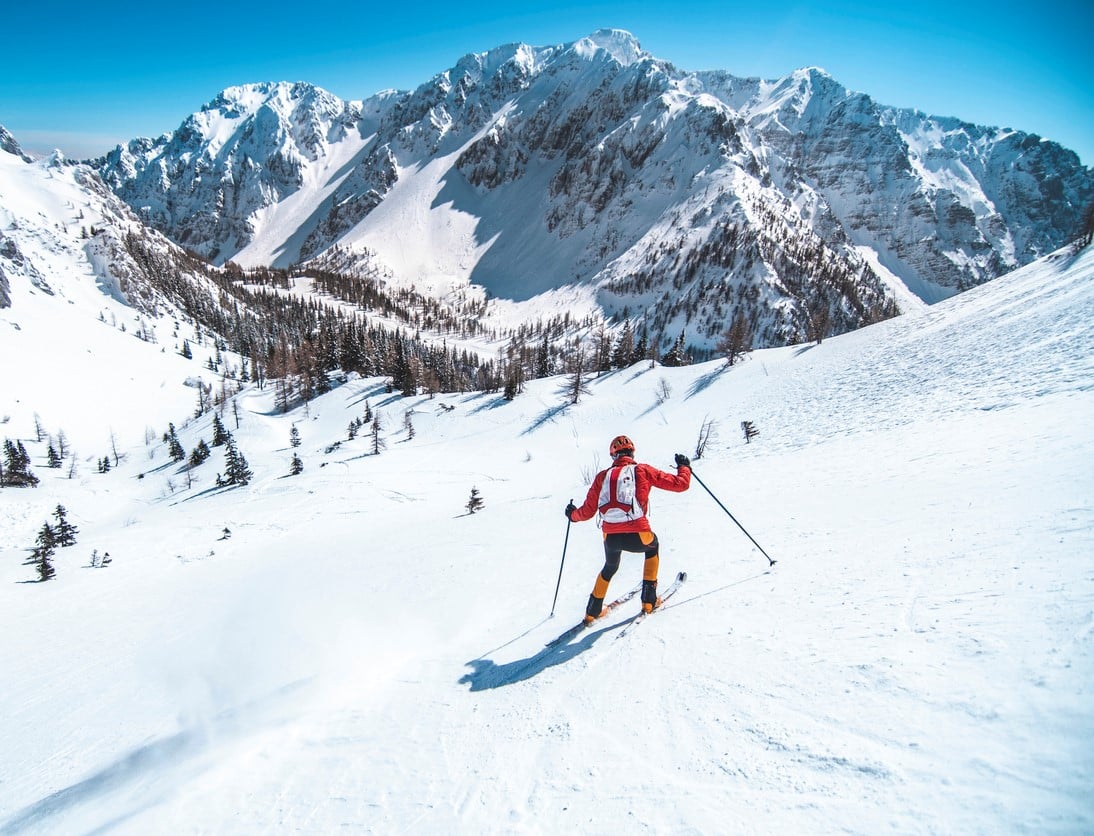 Ski touring in the Dolomites