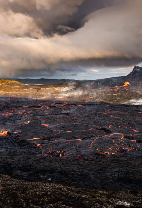 The lava fields of the Fagradalsfjall Volcano in Iceland are simply mesmerizing to look at.