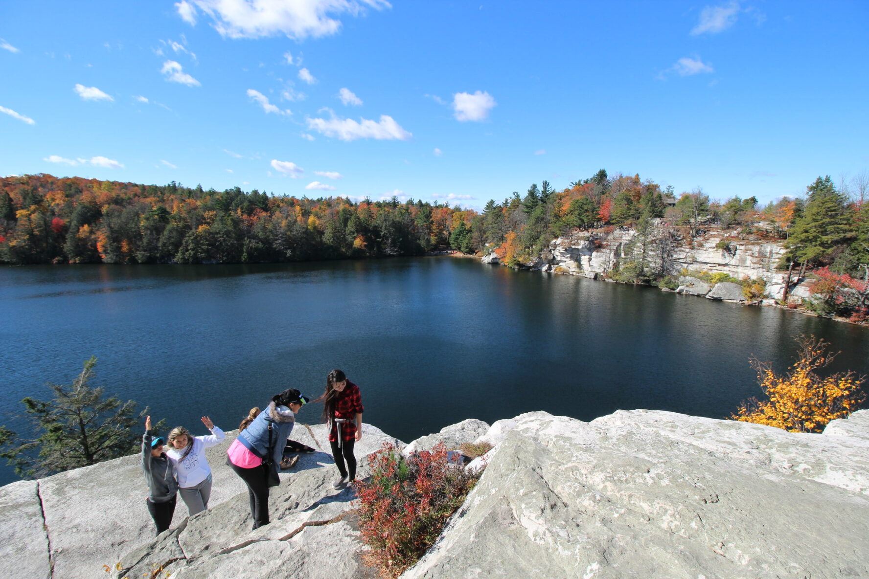 Hikers near Minnewaska State Park in the Gunks Region