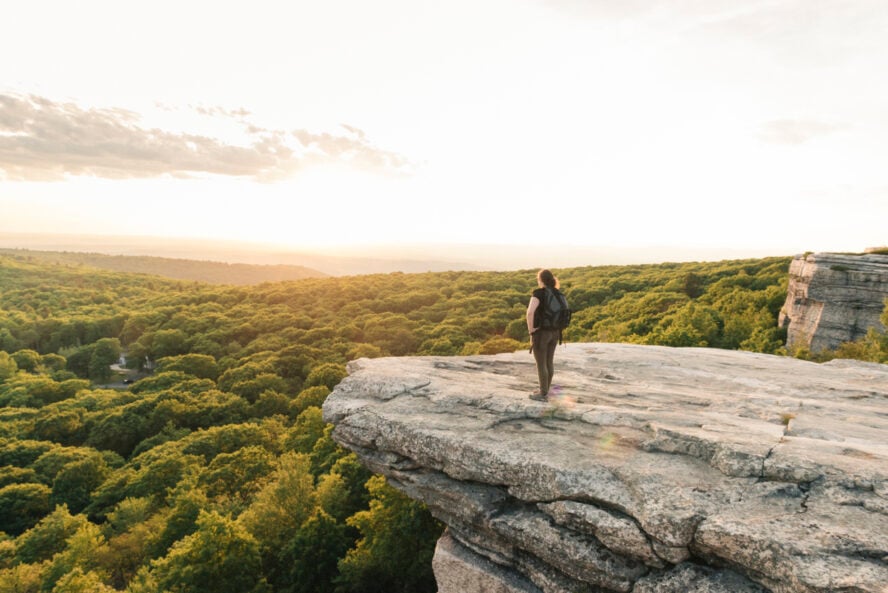 Hiking in the Shawangunks Mountains, New York, with a guide