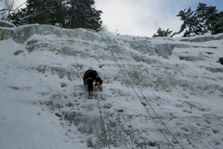 Ice climbing in New Hampshire