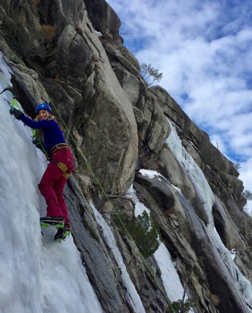 Ice climbing in the Wasatch Mountains area, Utah