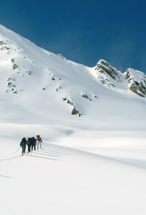 Snow walking on the slopes around Revelstoke.