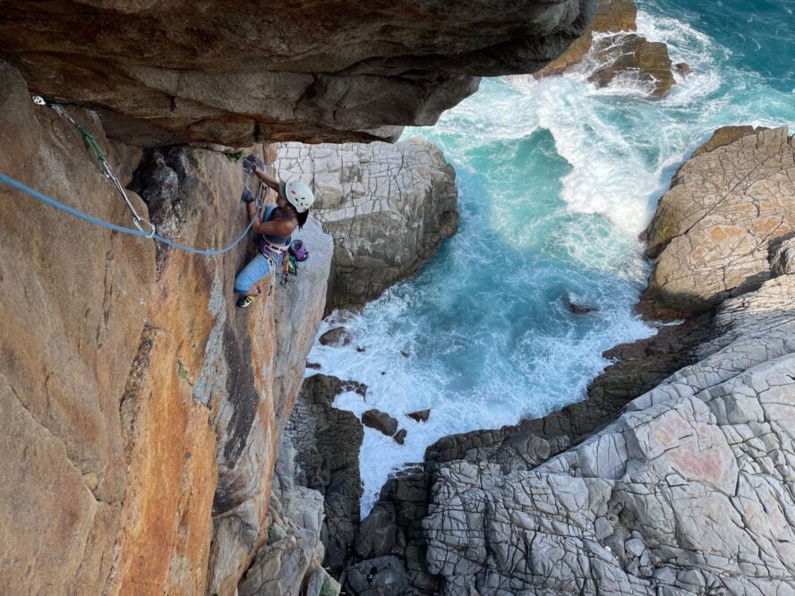 Hidden within the caves of Long Dong, you can feel the sea mist and smell the salty sandstone.