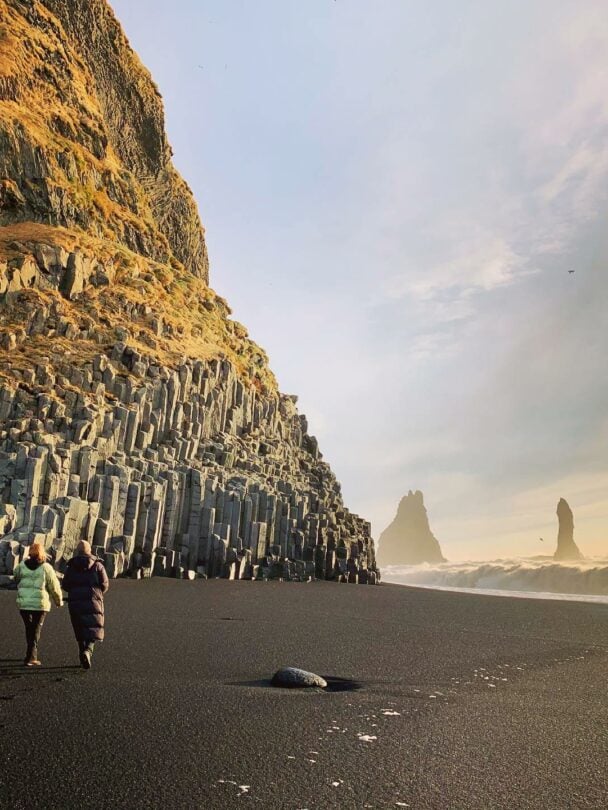 Happy women, Skogafoss waterfall
