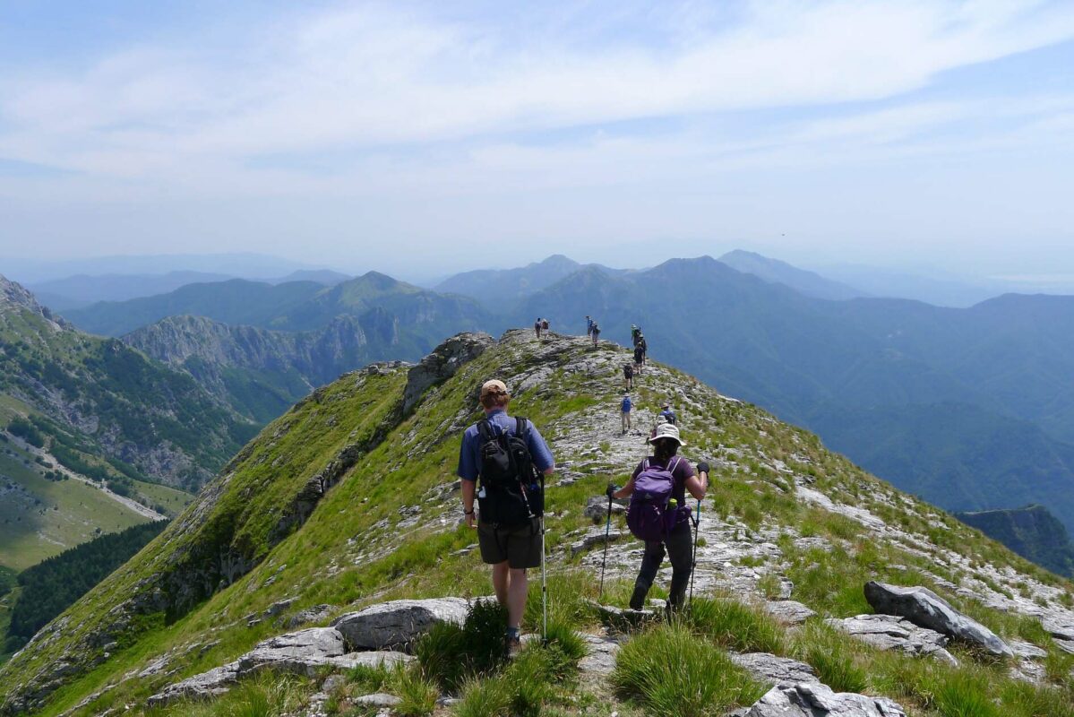 Hikers in Tuscany