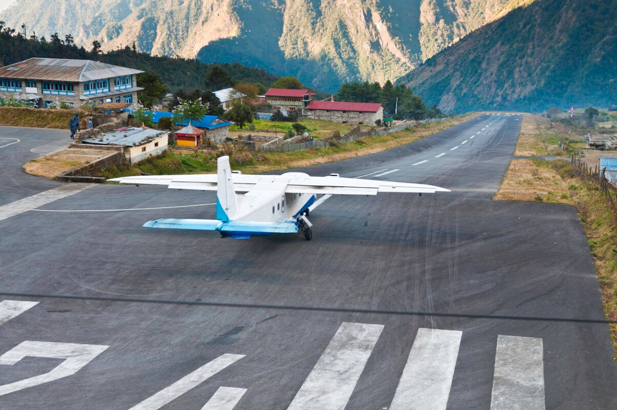 Lukla Airport in Nepal.