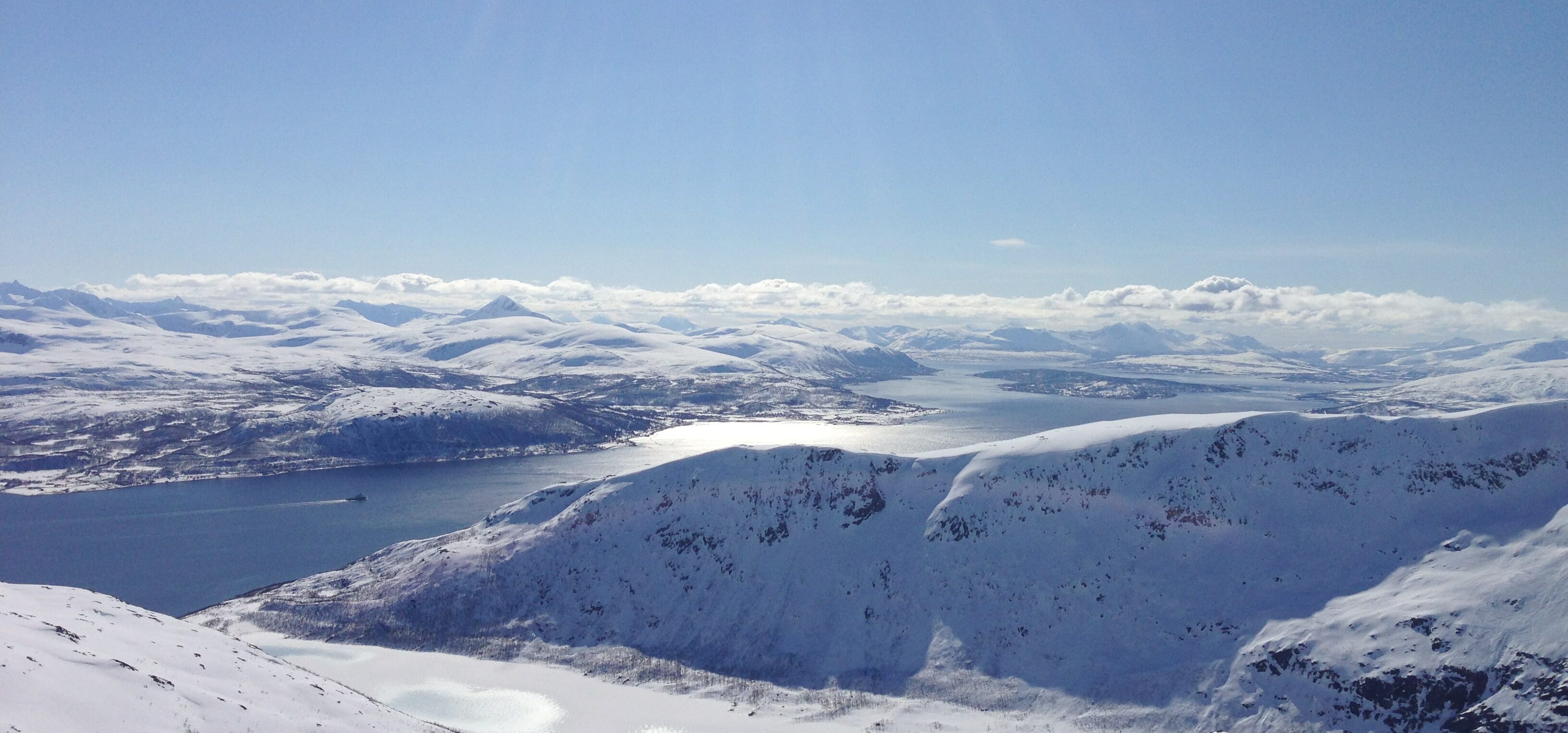 View of the Lyngen Peninsula in the background