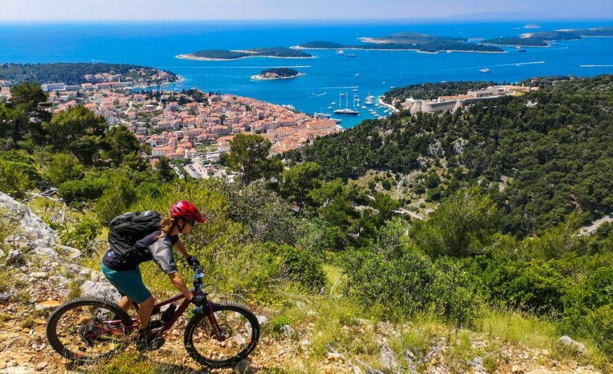 Mountain biking along the captivating Croatian coast