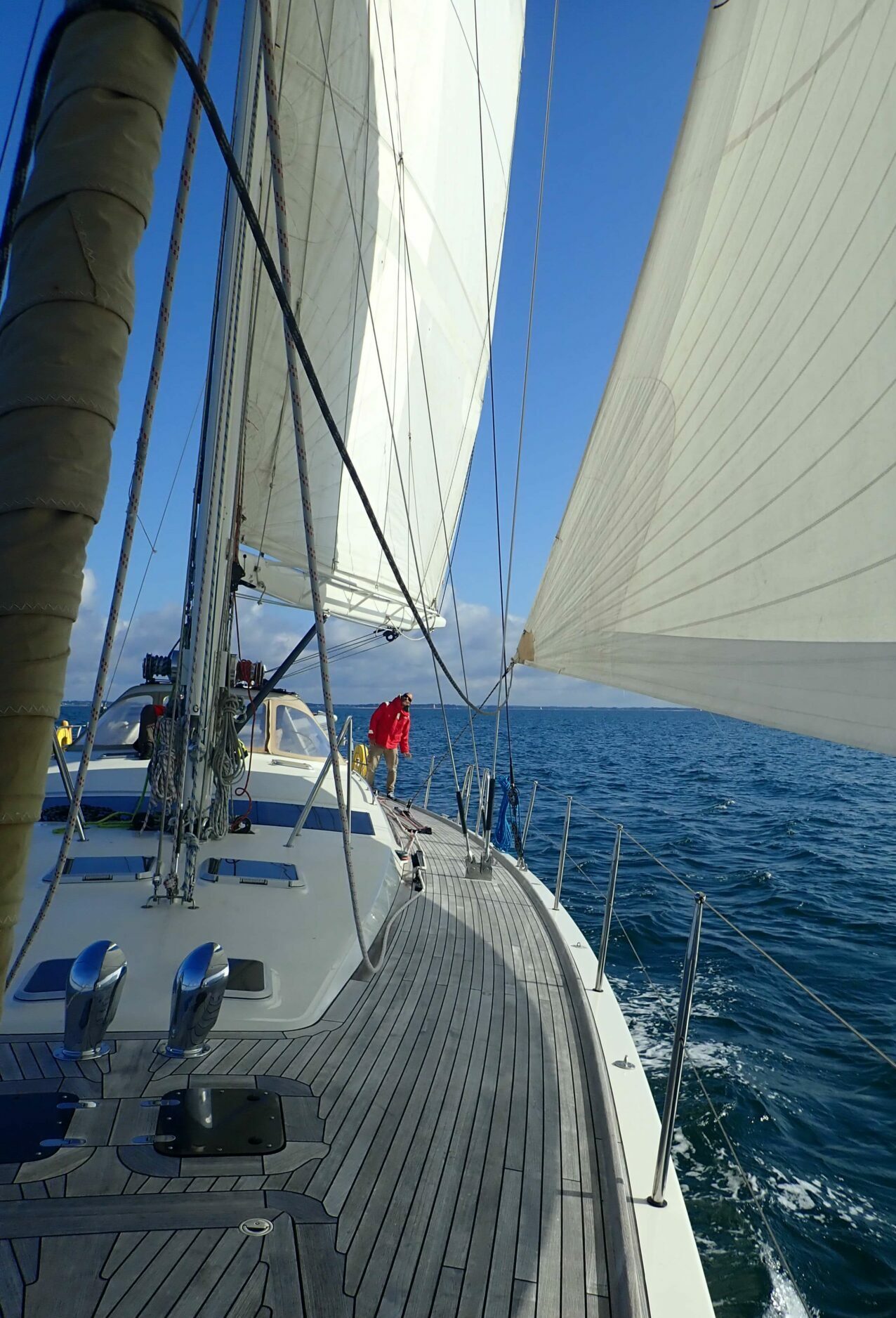 Sailing along the coastline of Norway.