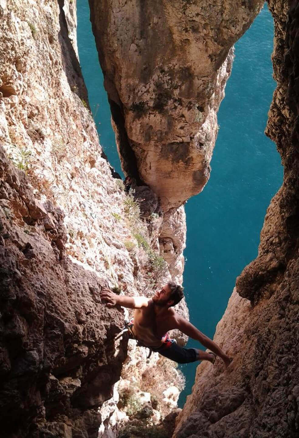 Cliff climbing in Sardinia is immensely satisfying and exhilarating.