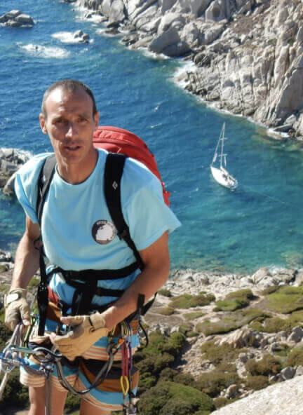 Alberto Trombetta is the chief guide for this Sardinia climbing and sailing adventure.