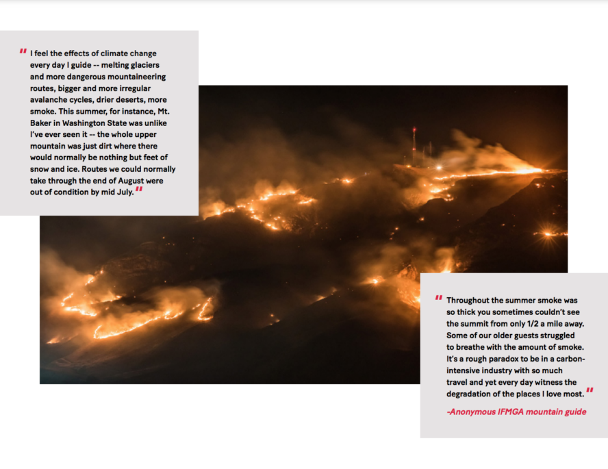  Quotes from mountain guides in response to the 57hours Climate Survey