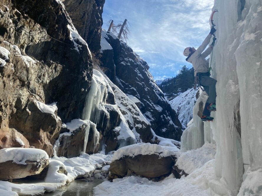 Ouray, Colorado is a great place to practice everything from slab to steep to multi-pitch ice techniques.