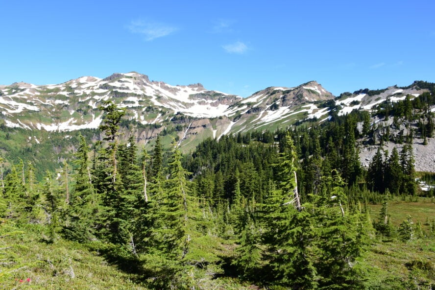 The Goat Rocks Wilderness is part of the volcanic Cascade Mountain Range.