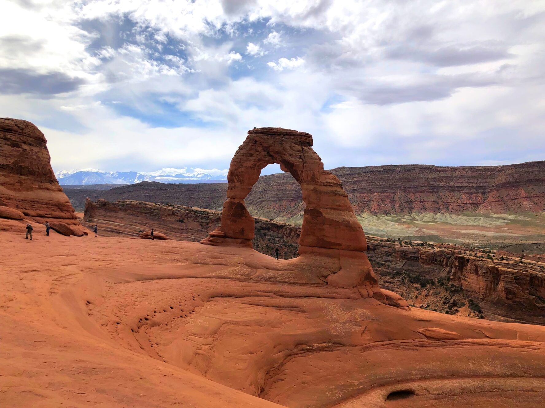 Hikers exploring Arches National Park
