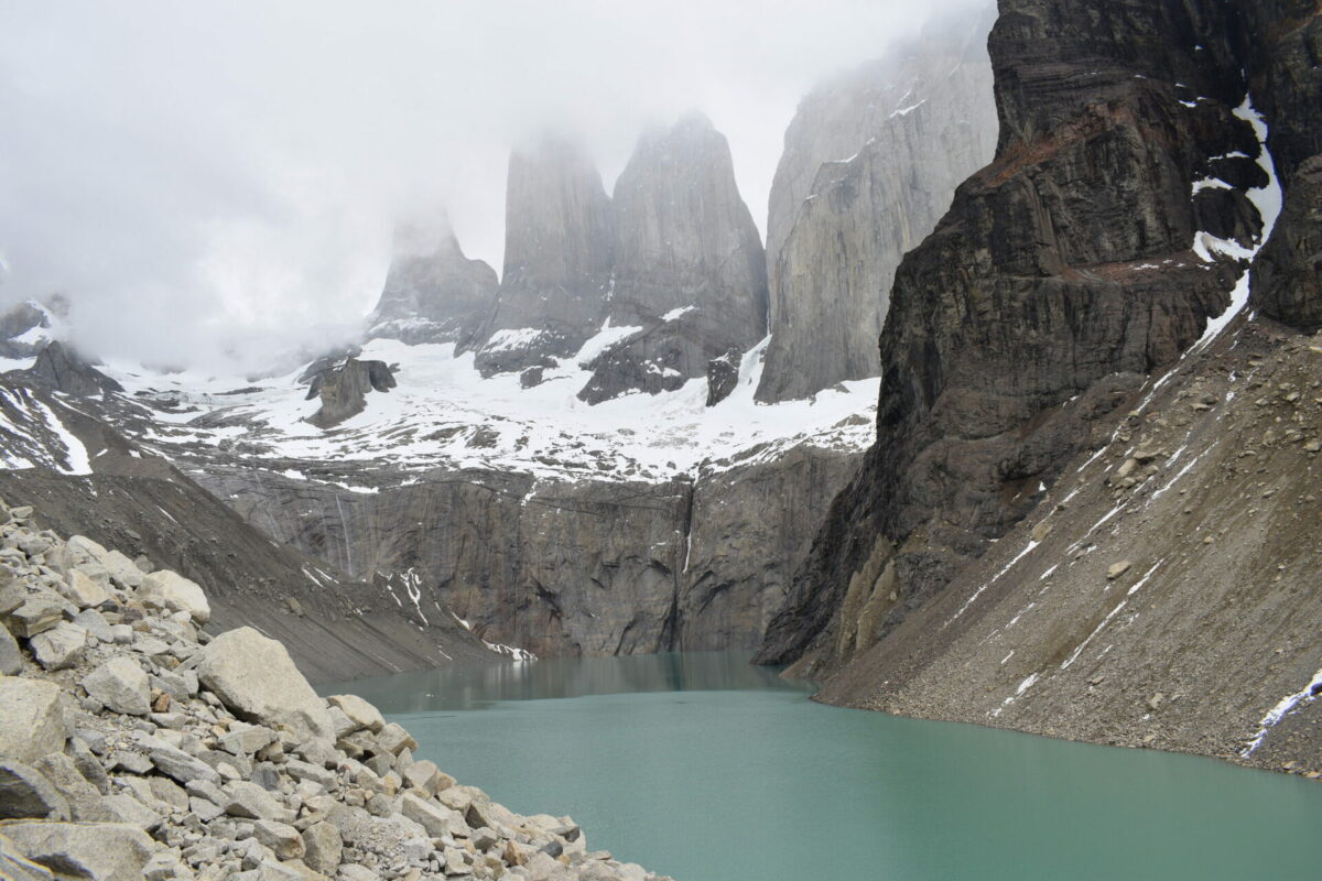 Mirador Base Torres covered in snow