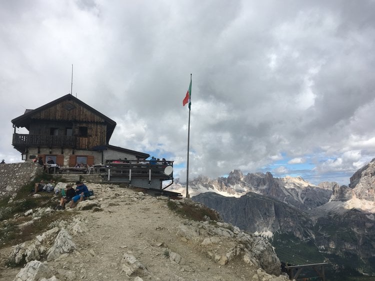 A mountain hut in the Dolomites