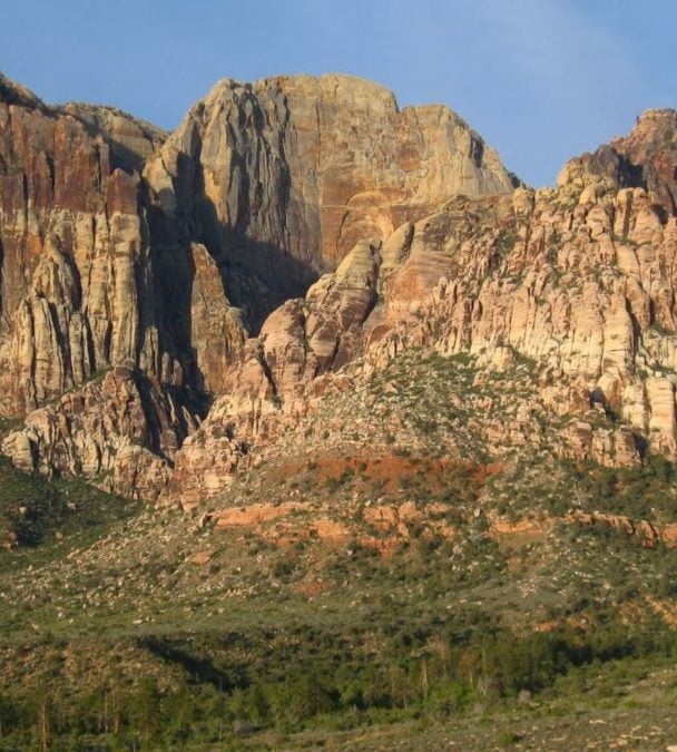 Rock climbing camp in Red Rock Canyon, Nevada