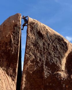 Rock climbing camp in Red Rock Canyon, Nevada